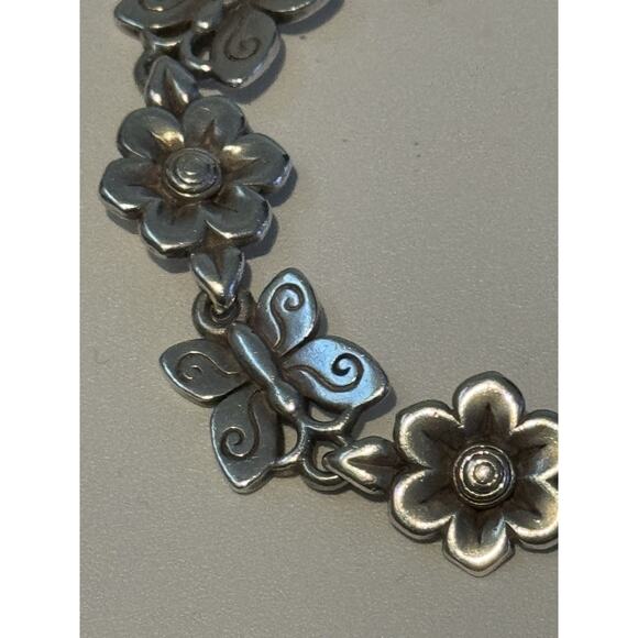 James Avery Retired HTF Silver Butterflies In Bloom Flower Bracelet 7 3/4” - Picture 12 of 14